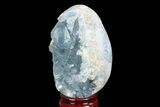 Crystal Filled Celestine (Celestite) Egg Geode - Madagascar #100035-3